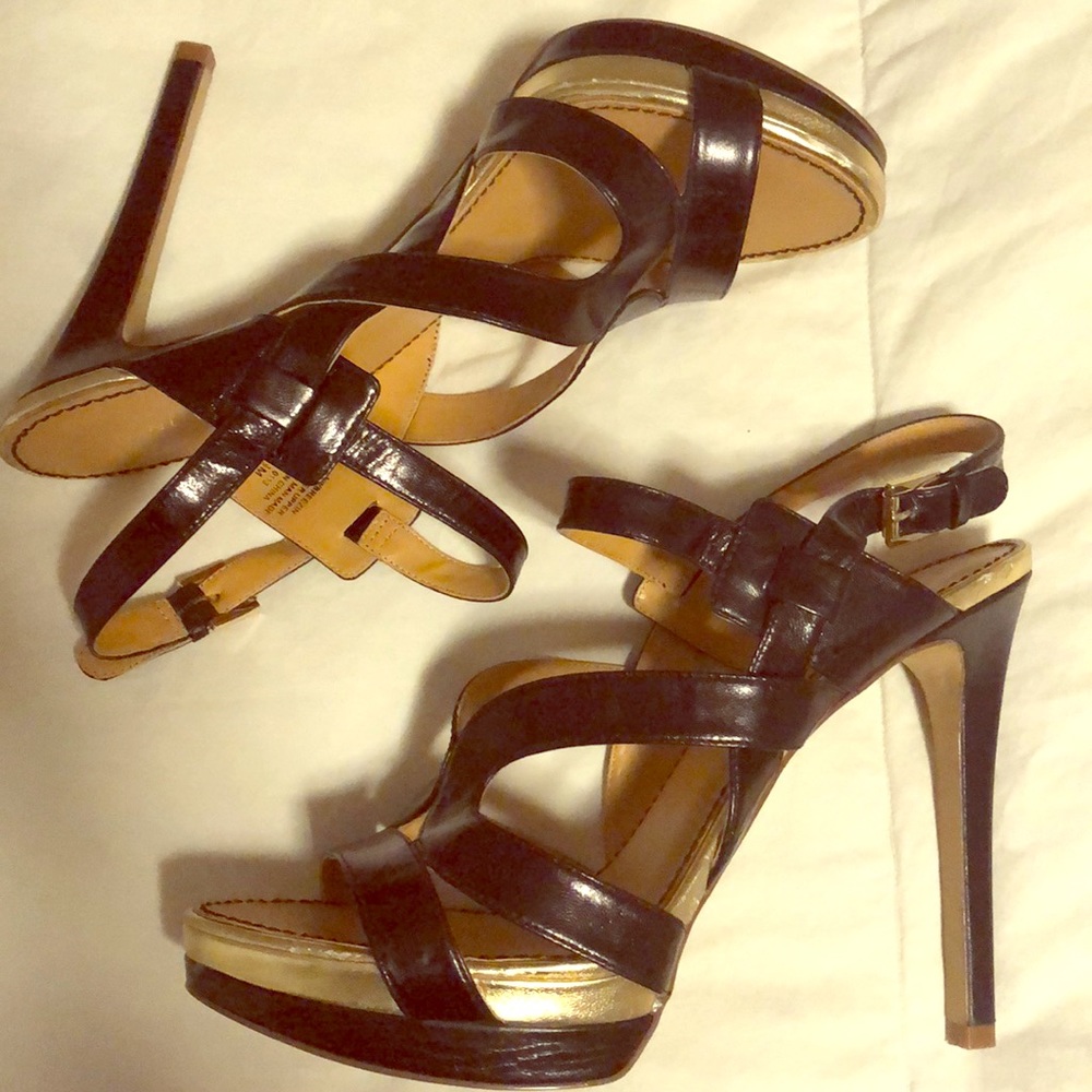 Nine West strappy heels size 10.5